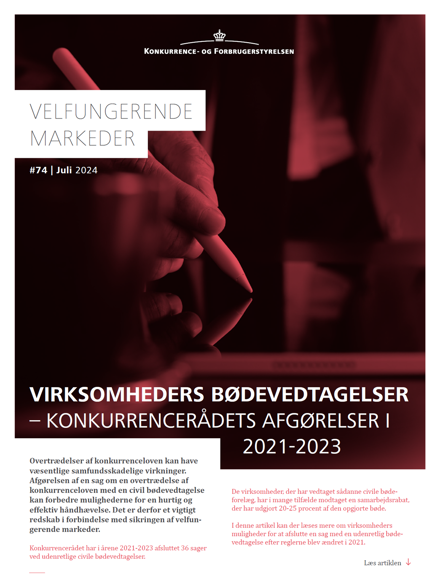 Virksomheders bødevedtagelser - Konkurrencerådets afgørelser i 2021-2023