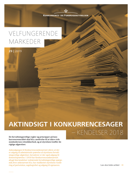 Aktindsigt i konkurrencesager - kendelser 2018