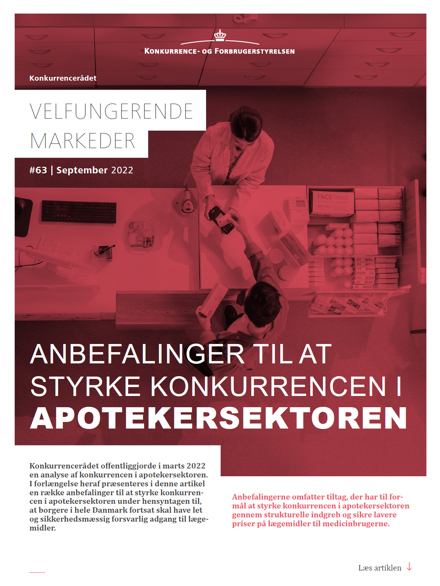 Anbefalinger til at styrke konkurrencen i apotekersektoren