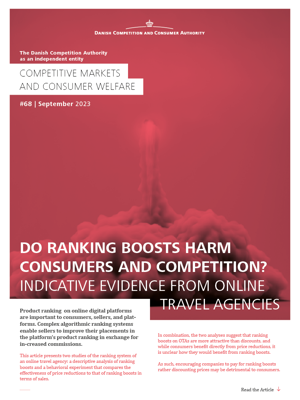 Do Ranking Boosts Harm Consumers and Competition? Indicative Evidence from Online Travel Agencies